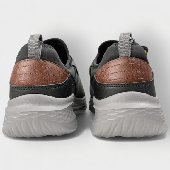 Skechers Men’s Relaxed Fit Slade Raymar Black Gray Sneaker Size 10 Vegan Shoes - Picture 5 of 14